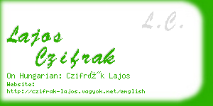 lajos czifrak business card